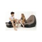 gonflable floqué unique canapé paresseux canapé-lit siesta chaise longue avec repose-pieds