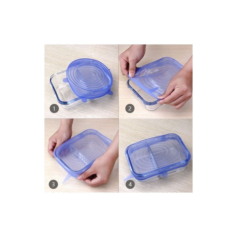 FreshCover™ Couvercle alimentaire en Silicone extensible - 6Pcs. –  organiser ma cuisine