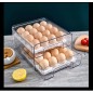 Porte-œufs pour réfrigérateur avec plateau amovible 32 grilles