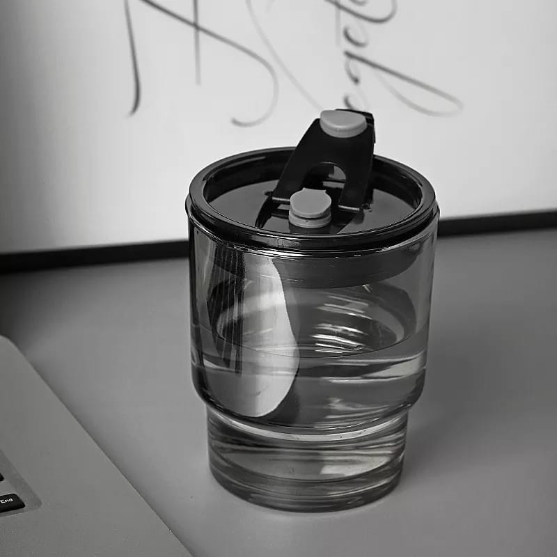 tasse en verre avec paille de verre - Temu France