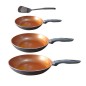 Lot de 3 Poêles anti- adhésive et 1 spatule