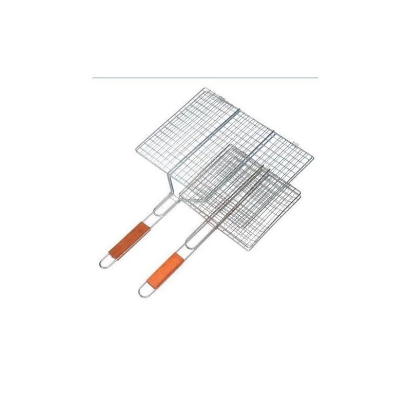 Grille Rectangulaire Barbecue - Double Face - 45 x 45cm