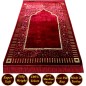 Tapis de prière en velours (540 g) | Tapis de prière musulmane | Taille : 110 x 65 cm - Fabriqué en Turquie