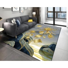 Tapis nordique moderne imprimé de plumes de papillon 3D, tapis de chevet de chambre à coucher familiale, salon