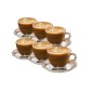 Lot de 6Tasse à café en verre avec poignée en perles, style nordique, de luxe, pour eau, thé, lait, tasse à café