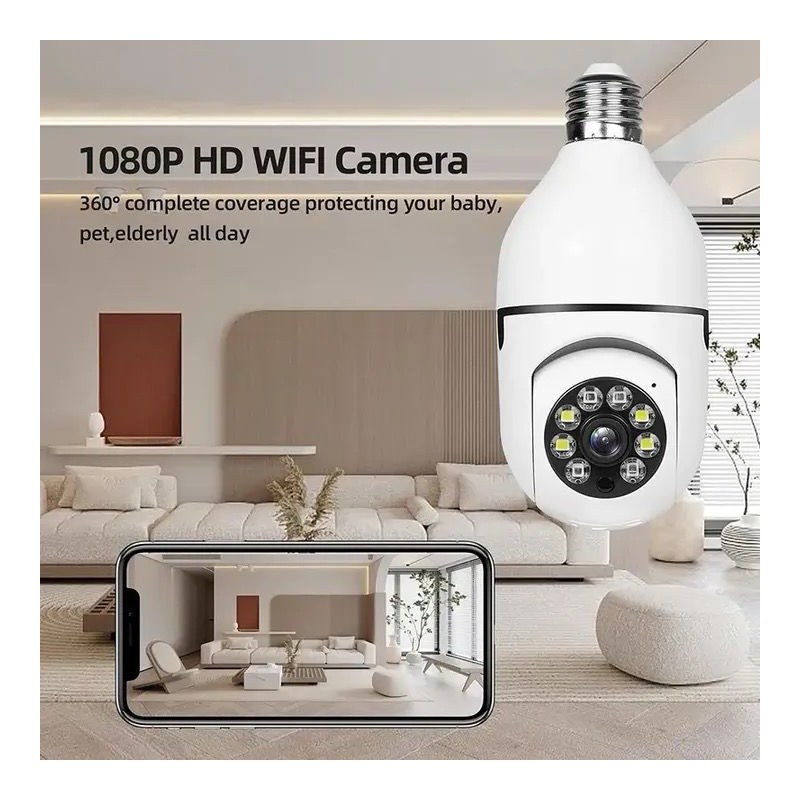 Caméra Rotatif RSCAR Panoramique WiFi 360° HD - Suivi de mouvement