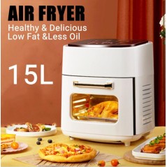 Fritadeira-Friteuse à air intelligente, domestique, visuelle, grande capacité, 15L