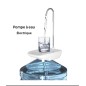 Distributeur d'eau pour bidons avec support, robinet doseur électrique automatique, pompe à eau (Noir)