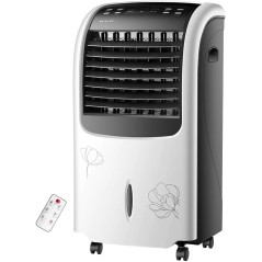 Climatiseur Mobile avec Télécommande Portable 4 en 1 Refroidissement, Chauffage Humidificateur Purificateur Minuterie