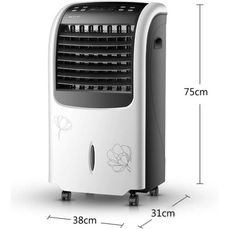 Climatiseur Mobile avec Télécommande Portable 4 en 1 Refroidissement, Chauffage Humidificateur Purificateur Minuterie