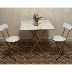 Table de luxe Pliable Avec 2 Chaises