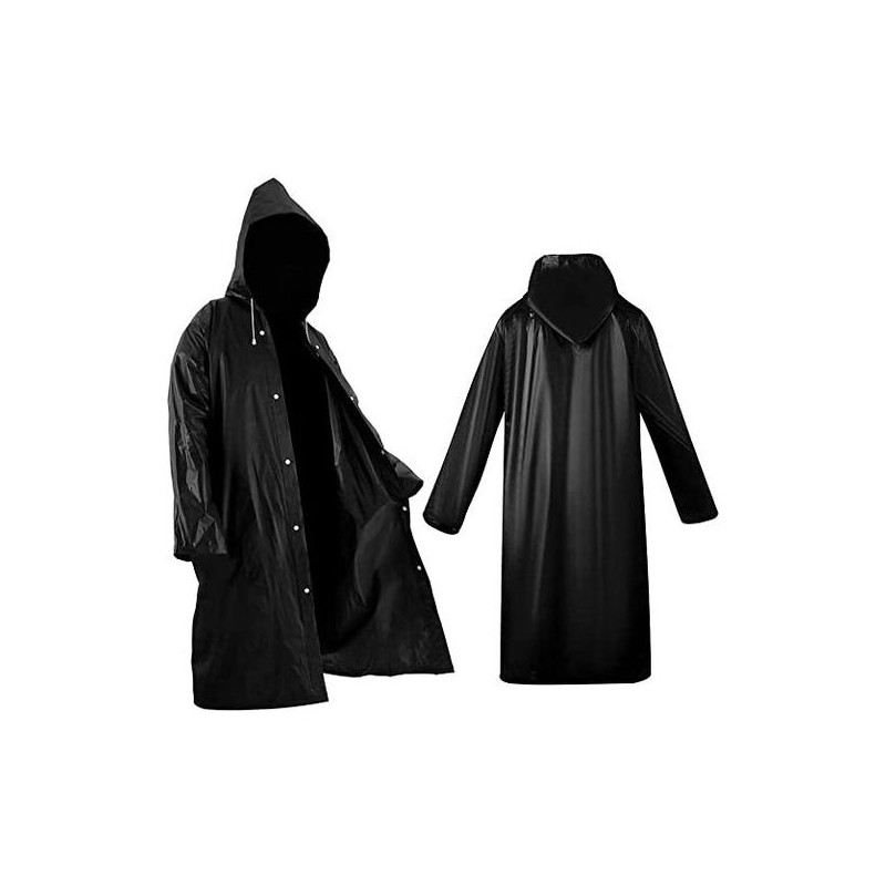 Imperméable Noir, Veste De Pluie Réutilisable