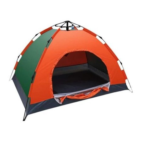 Camping en Plein air Outing Anti-moustiques Tente 3-4 Personnes Grand Espace de Vitesse Automatique Ouvert Plage Camping Pique