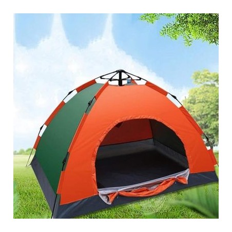 Camping en Plein air Outing Anti-moustiques Tente 3-4 Personnes Grand Espace de Vitesse Automatique Ouvert Plage Camping Pique