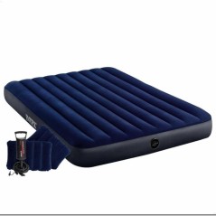 Matelas Gonflable 2 Place + Pompe + 2 Oreillettes - Souple