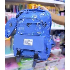 Sac à dos pour femme avec imprimé dessin animé, sac d'école tendance et mignon pour loisirs, sac à dos