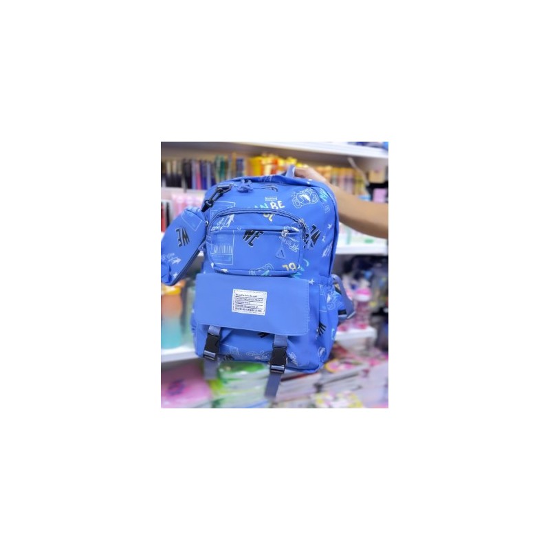 Sac à dos pour femme avec imprimé dessin animé, sac d'école tendance et mignon pour loisirs, sac à dos