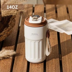 Thermos à café isotherme de 414 ml avec affichage de la température,