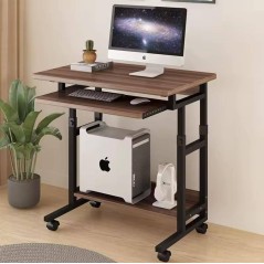 Table bureau avec clavier pour ordinateur portable, bureau,