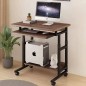 Table bureau avec clavier pour ordinateur portable, bureau,