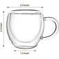 Lot de 4 tasses à expresso double paroi,80 ml