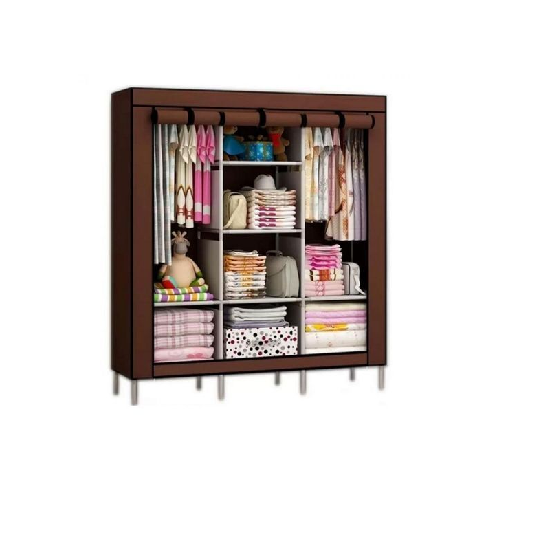 Armoire en Tissu 3 Battants - marron disponible pur tous les couleurs