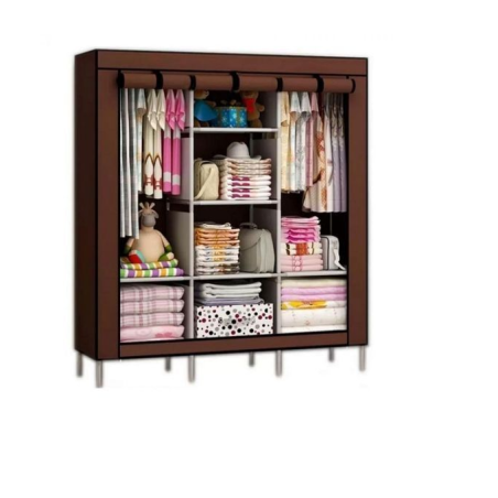 Armoire en Tissu 3 Battants - marron disponible pur tous les couleurs